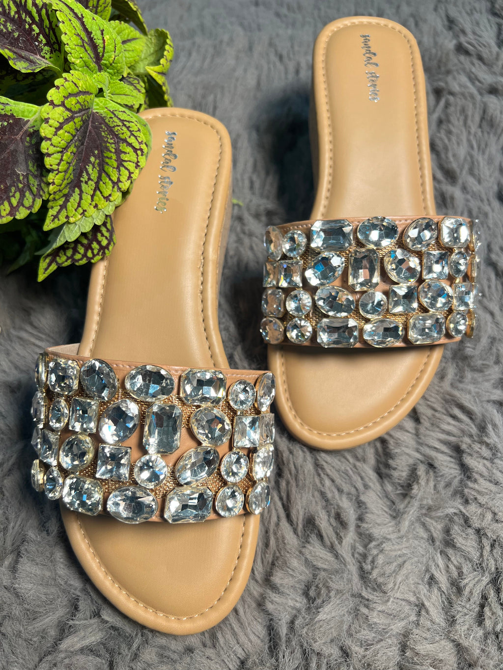 Diamond Embellished Wedges Sandal Stories