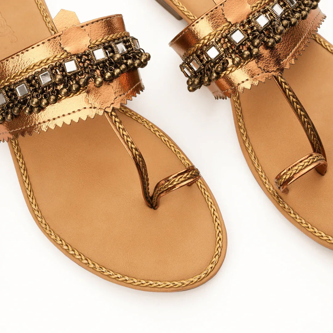 Artisan Kolhapuri Flats - Copper