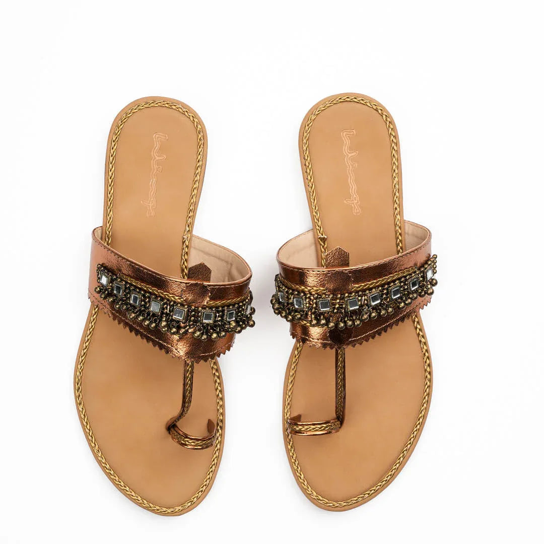 Artisan Kolhapuri Flats - Copper